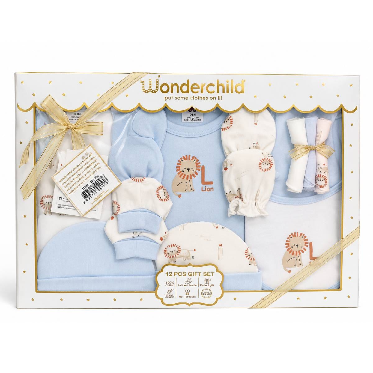 กล่องของขวัญเด็กแรกเกิด WONDERCHILD สีฟ้า 12 ชิ้น_0